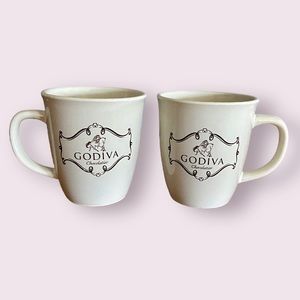 Godiva Chocolatier 2011 California Pantry Coffee Cup Mug Set of 2